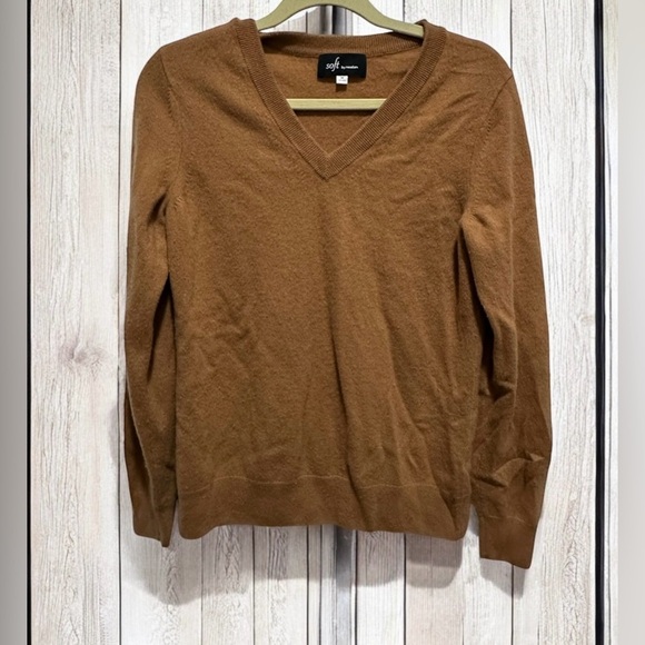 NAADAM, Soft by Naadam 100% Cashmere V Neck Sweater, Brown Size Medium - Picture 1 of 4